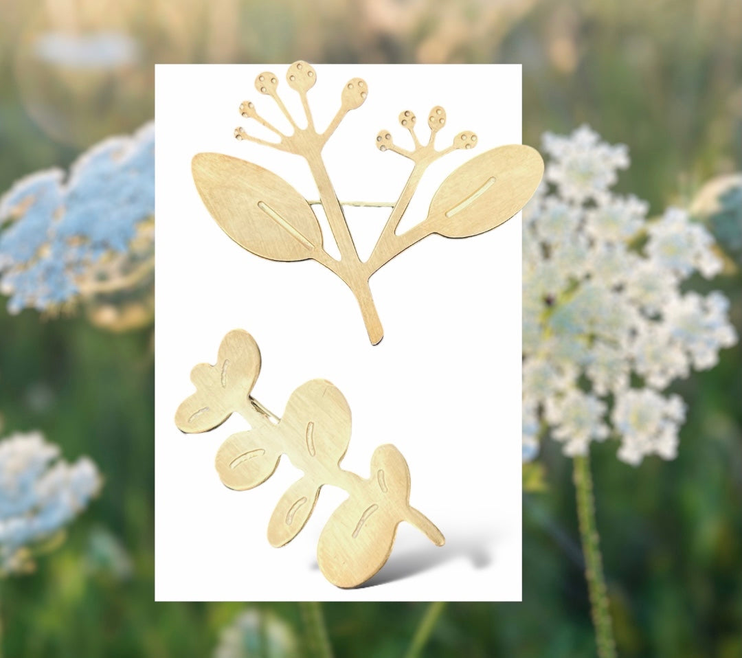 Brass Botanical Brooch 真鍮植物胸針