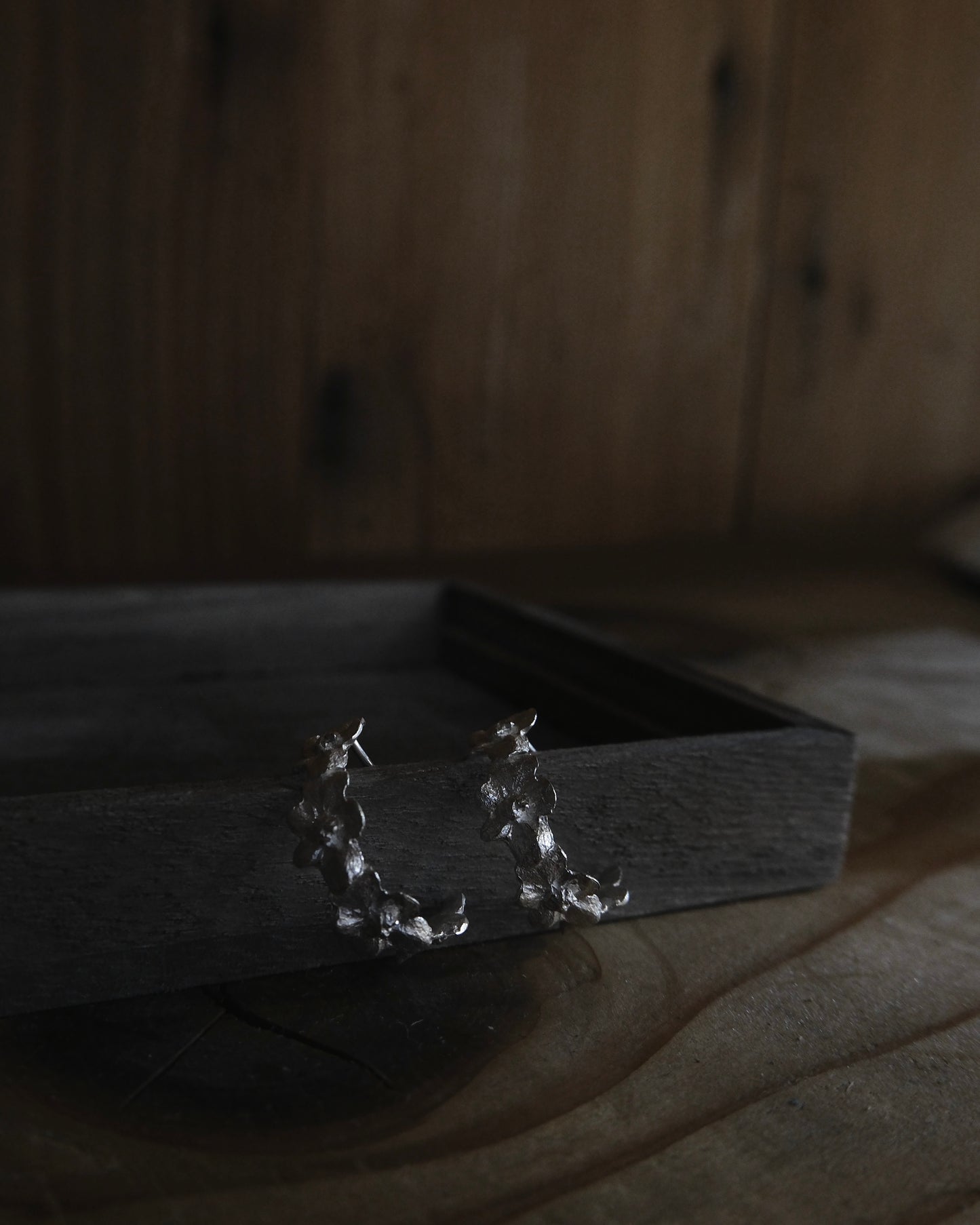 サビ 錆 𓇚 Baby Hydrangeas Ear Hoops H08