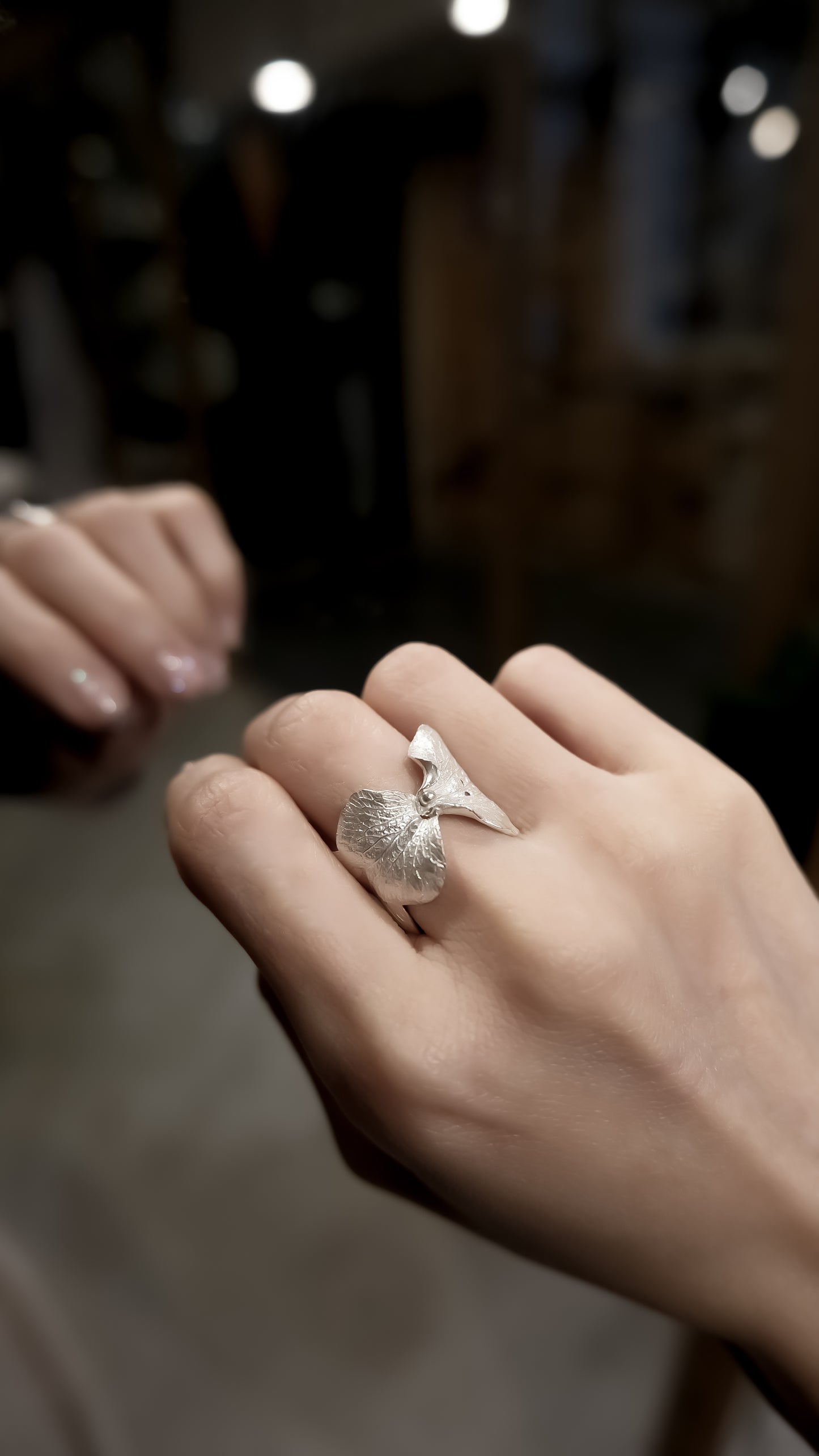 サビ 錆 𓇚 Hydrangeas Petals Open Ring H07