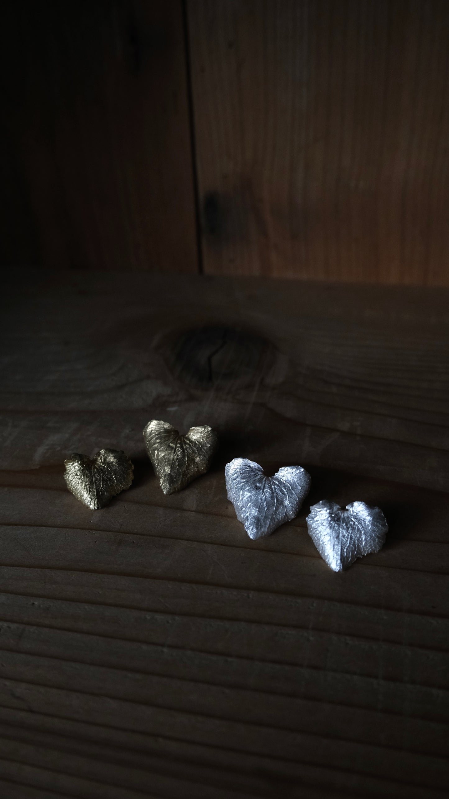 サビ 錆 𓇚 Heart Shape Hydrangeas Petals Earrings H05