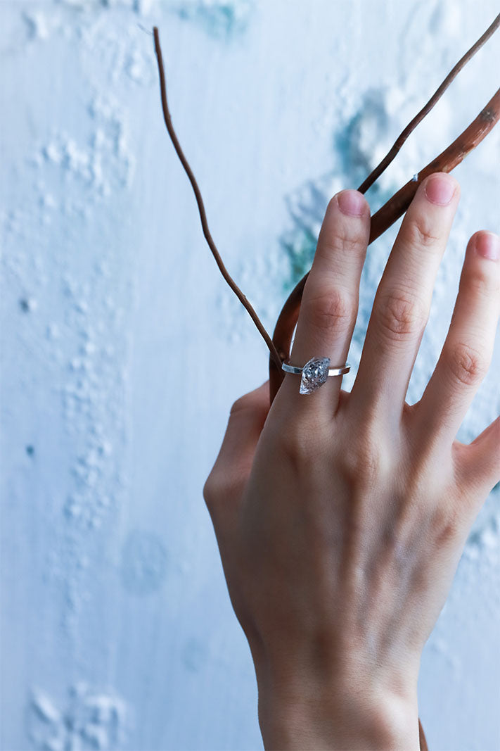 ⚪️Hakuro⚪️ Herkimer Ring