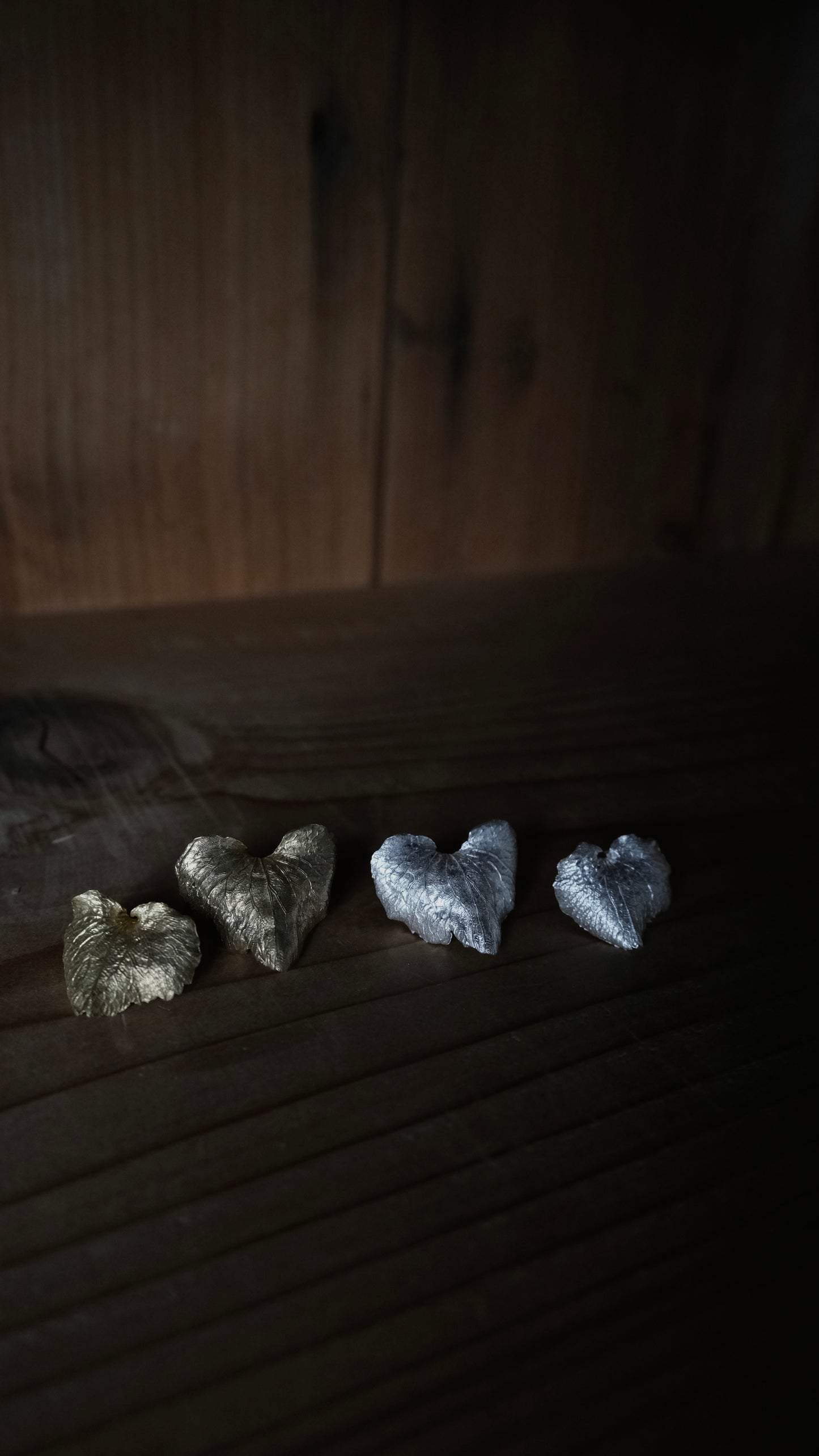 サビ 錆 𓇚 Heart Shape Hydrangeas Petals Earrings H05
