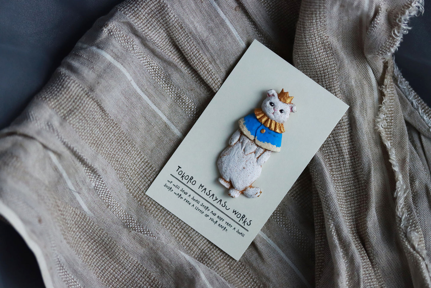 Scottish Fold Cat Resin Brooch