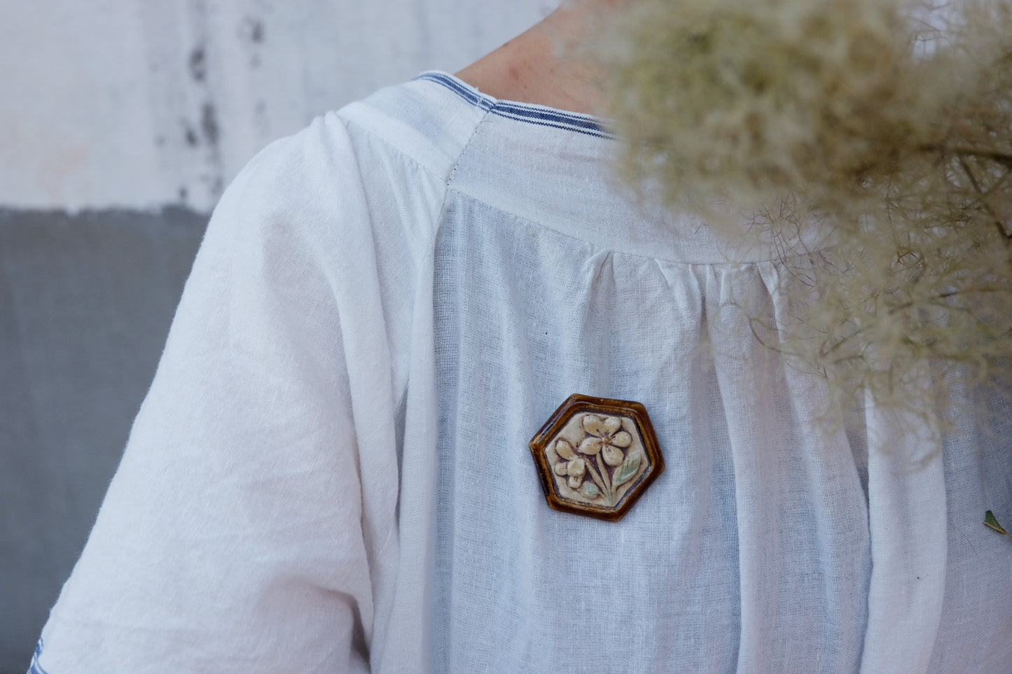 Pottery Brooches
