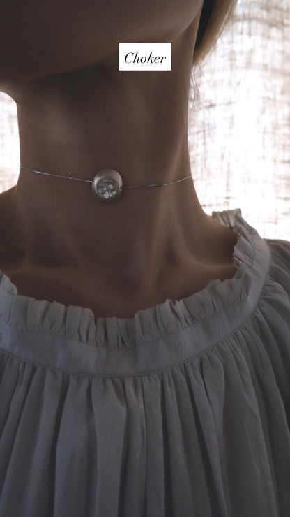 サビ 錆 𓇚 Baby Hydrangeas Dome Necklace