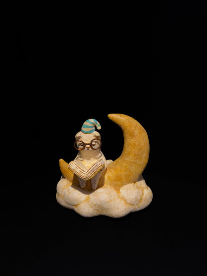 Bedtime Reading Cat Doll