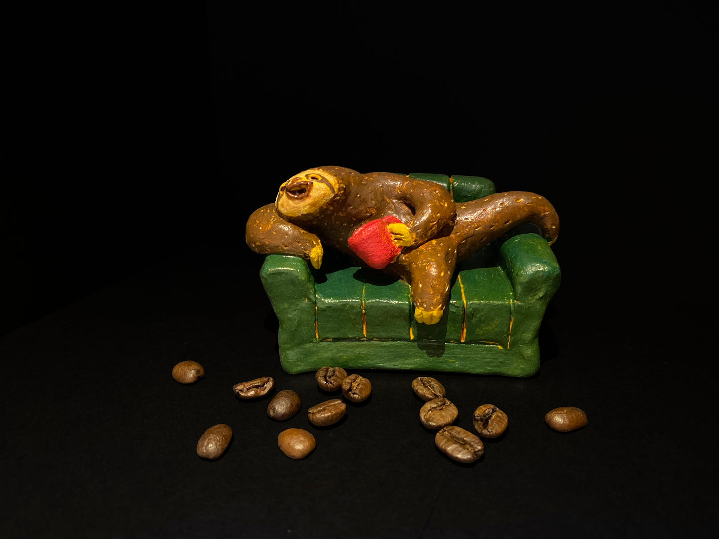 Chilling Sloth with Coffee